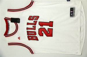 Maillot De Basket Chicago Bulls Jimmy Butler21 Tissus Sportif Fans Edition Blanc